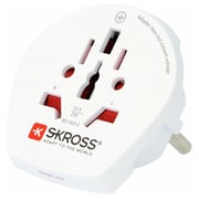 Skross World To Europe Country Travel Adapter White