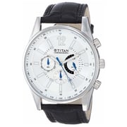 Titan 9322SL02 Silver Dial Chronograph Watch for Men