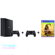 Sony PlayStation 4 Pro Gaming Console 1TB Black + Extra Controller + Mortal Kombat II Game