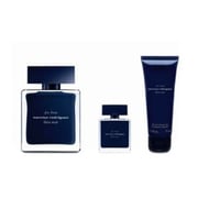 Narciso Rodriguez Gift Set For Men (Bleu Noir 100ml EDP + 10ml Mini EDP + 75ml Shower Gel)