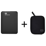 WD WDBUZG0010BBK Element 1TB HDD + WDBABKOOOONBK-ERSN Carry case