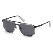 Diesel DL0294-05A-55 Sunglasses Black/ Smoke Metal For Men