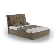 Four-Drawer Storage Bed Queen with Mattress Coffee