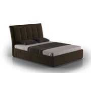 Four-Drawer Storage Bed King without Mattress Brown