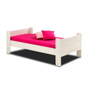 Wooden Base Single Bed Single Bed Without Mattress Off White