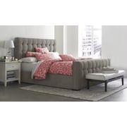 Padded Modern-Style Bed King without Mattress Grey