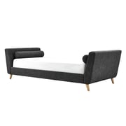 Modern SofaBed SofaBed Frame With Mattress Charcoal Grey