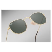 RayBan RB3548N-001-54 New Hexagon Gold Unisex Sunglasses