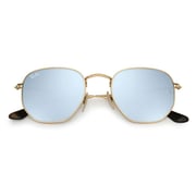 RayBan RB3548N-001/30-54 New Hexagon Gold Unisex Sunglasses