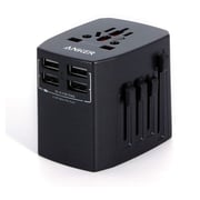 Anker Universal Travel Adapter With 4 USB Port - Black