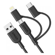 Anker Powerline ii USB-A To 3 In 1 Charging Cable - Black