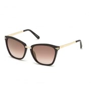Swarovski SK0152-48G-54 Women's Sunglasses Shiny Dark Brown/Brown Mirror