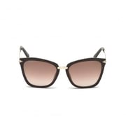 Swarovski SK0152-48G-54 Women's Sunglasses Shiny Dark Brown/Brown Mirror