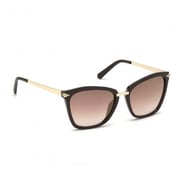 Swarovski SK0152-48G-54 Women's Sunglasses Shiny Dark Brown/Brown Mirror