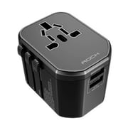 Rock BP-RCC Multi-Universal Travel Adapter + 3 in 1 Cable Black