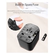 Rock BP-RCC Multi-Universal Travel Adapter + 3 in 1 Cable Black