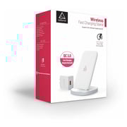 Adonit Wireless Charging Stand Fast Charge & QC4.0+UK Adapter - White