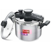 Prestige Clip On Stainless Steel Pressure Cooker 5 Liters With Glass Lid Accessory