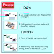 Prestige Clip On Stainless Steel Pressure Cooker 5 Liters With Glass Lid Accessory