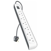 Belkin BSV603AF2M 6 Way Surge Protection Strip 2m White/Grey