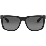 RayBan RB4165-622/T3-55 Square Acetate Plastic Black Men Sunglasses
