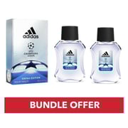 Adidas UEFA Champions League Arena Edition Eau De Toilette For Men 100ml Pack of 2 - Bundle Offer