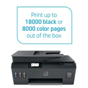 HP Smart Tank 615 Wireless, Print, Copy, Scan, Fax, Automated Document Feeder, All In One Printer, Print up to 18000 black or 8000 color pages - Black [Y0F71A]