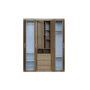 Pan Emirates Havana Star 5 Door Wardrobe With Mirror Brown