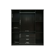 Pan Emirates Kayton 4 Door Wardrobe Dark Brown