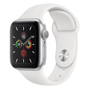 Apple Watch Series 5 GPS 44mm Silver Aluminium Case with White Sport Band – Middle East Version