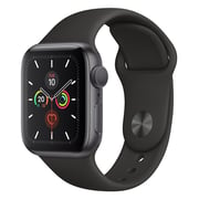 Apple Watch Series 5 GPS 40mm Space Grey Aluminium Case with Black Sport Band