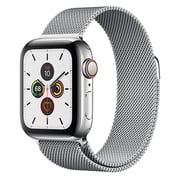 Apple Watch Series 5 GPS + Cellular 44mm Stainless Steel Case with Stainless Steel Milanese Loop