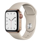 Apple Watch Series 5 GPS + Cellular 40mm Gold Stainless Steel Case with Stone Sport Band
