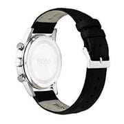 Hugo Boss 1513678 Navigator Quartz Chronograph Black Leather Watch Men