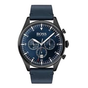 Hugo Boss 1513711 Pioneer Quartz Blue Leather Watch Men