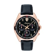 Ferrari 830570 Abetone Quartz Black Leather Watch Men