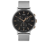 Timex TW2T11400 Fairfield Quartz Silver Stainless Steel Watch Men