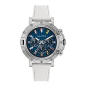 Nautica NST 800 Flags Quartz White Silicon Watch For Men NAD17526G
