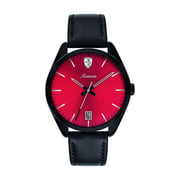 Ferrari 830499 Abetone Quartz Black Leather Watch Men
