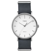 Timex TW2P91300 Weekender Quartz Grey Leather Watch Men
