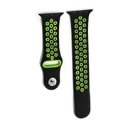 Maxguard Silicone Nike Strap 38/40mm Black/Green For Apple Watch