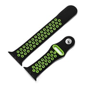 Maxguard Silicone Nike Strap 38/40mm Black/Green For Apple Watch