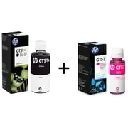 HP GT51XL X4E40AE Original Ink Bottle Black+GT52 M0H55AE Original Ink Bottle