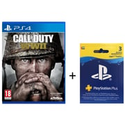 PS4 Call Of Duty WWII Game + 3 Months Playstation Plus Membership Subcription