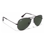 RayBan Aviator Black Metallic Unisex Sunglasses