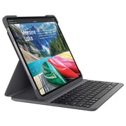 حافظة لوجيتك 920009161 رفيعة مع لوحة مفاتيح أسودلجهاز iPad Pro 11 بوصةالجيل الثالث