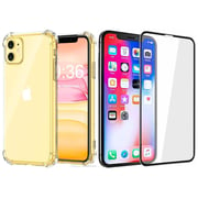 Glassology TG Screen Protector With Back Clear Case For iPhone 11