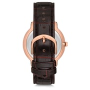 Omax Dome Series Brown Leather Analog Watch For Men DC001R35I