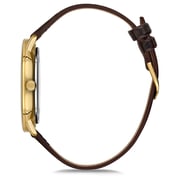 Omax Dome Series Brown Leather Analog Watch For Men DCD001G35I