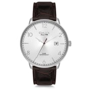 Omax Dome Series Brown Leather Analog Watch For Men DCD001P65I